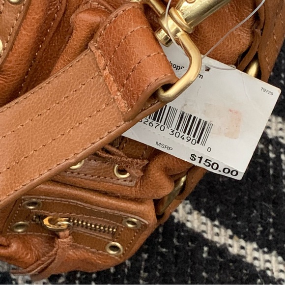 J LO | LEATHER BAG | CAMEL | MATTE GOLD HARDWARE | NWT - Picture 9 of 12